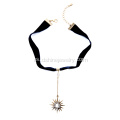 Estrella de cristal colgante mujer terciopelo gargantilla collar joyería